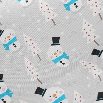 Cute Gentleman Snowman Twill