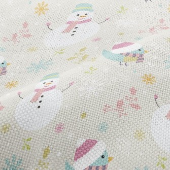 Christmas Bird And Snowman Performance Linen