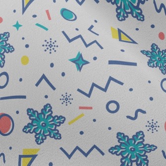 Geometric Snowflakes Chiffon