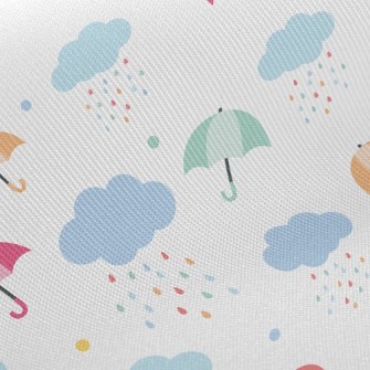 Colorful Flying Umbrellas Twill
