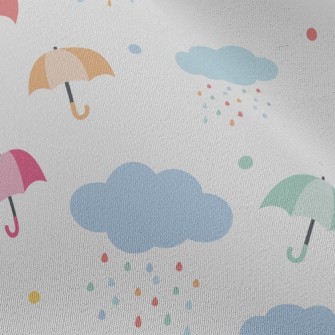 Colorful Flying Umbrellas Chiffon