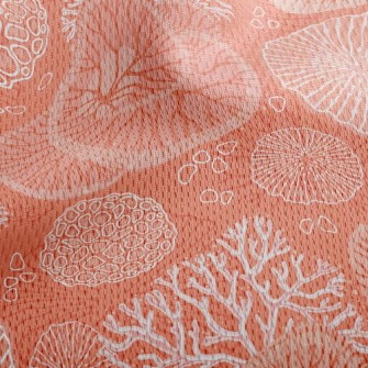 Gorgeous Coral Sea Athletic Mesh Flat Back