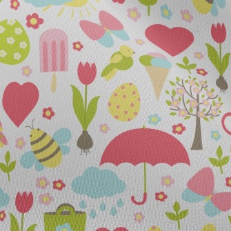 Cute Cartoon Garden Chiffon