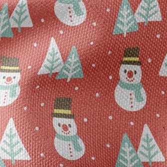 Serious Snowman Christmas Tree Waterproof Canvas