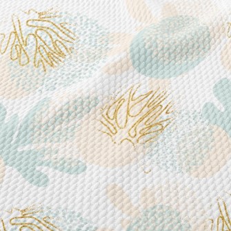 Artistic Tropical Leaves Birdseye Piqué
