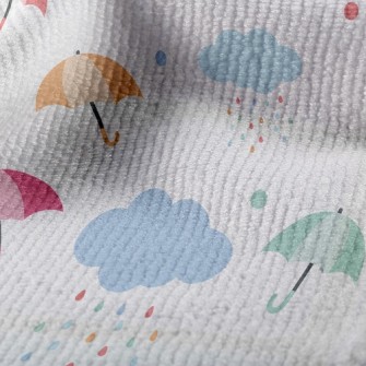 Colorful Flying Umbrellas Terry