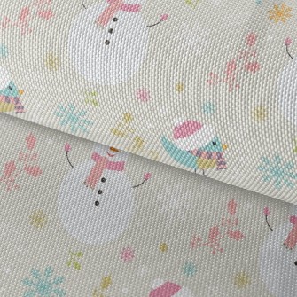 Christmas Bird And Snowman Waterproof Oxford