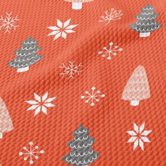 Christmas Tree Forest Birdseye Piqué