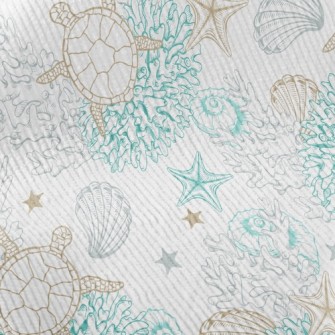 Turtle Coral Shellfish Standard Corduroy