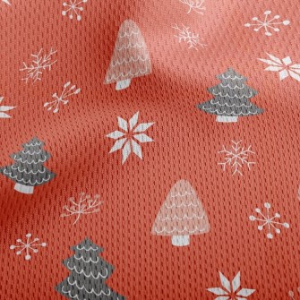 Christmas Tree Forest Athletic Mesh Flat Back
