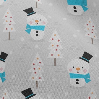 Cute Gentleman Snowman Chiffon