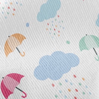 Colorful Flying Umbrellas Standard Corduroy