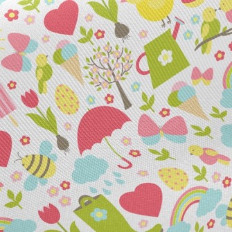 Cute Cartoon Garden Twill
