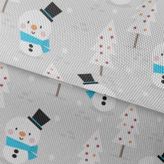 Cute Gentleman Snowman Waterproof Oxford
