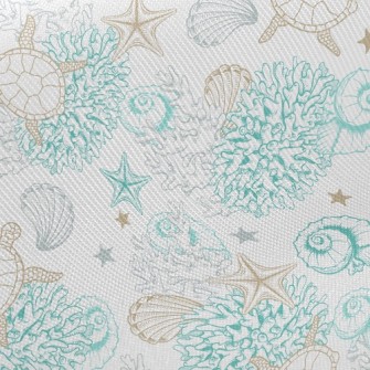 Turtle Coral Shellfish Twill