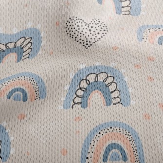 Dots Of Love Graffiti Rainbow Athletic Mesh Flat Back