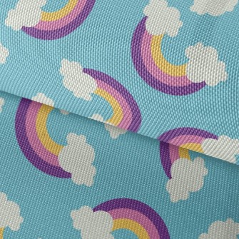 Pink Double Rainbow Waterproof Oxford