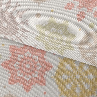 Snowflake Tile Illustration Waterproof Oxford