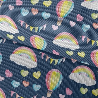 Watercolor Heart And Hot Air B Waterproof Oxford