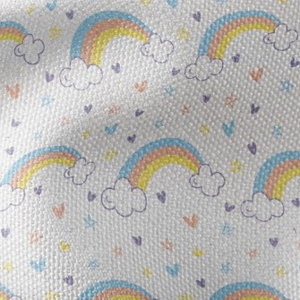 Rainbow Love Basket Sky Star Waterproof Canvas