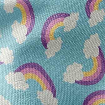 Pink Double Rainbow Waterproof Canvas