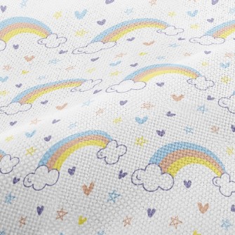 Rainbow Love Basket Sky Star Performance Linen