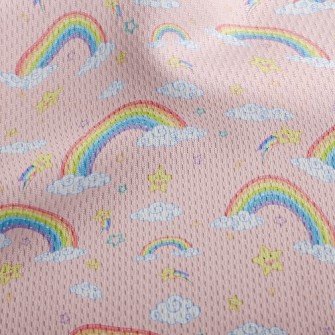 Happy Star Rainbow Adventure Athletic Mesh Flat Back