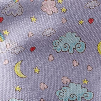 Magic Moon And Rainbow Waterproof Canvas