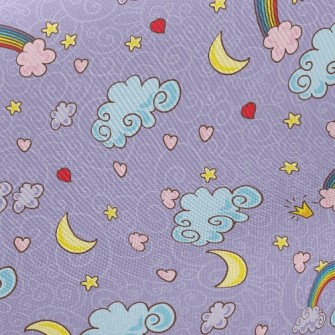 Magic Moon And Rainbow Twill
