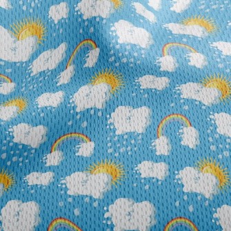 Sky Climate Change Athletic Mesh Flat Back