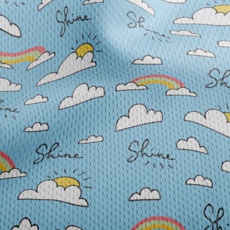 Shining Sky Athletic Mesh Flat Back