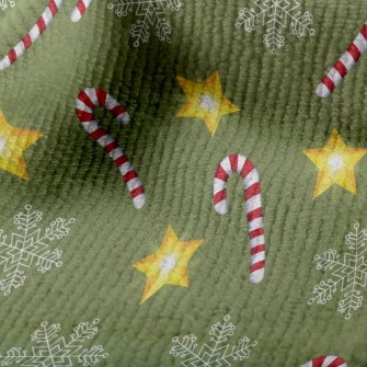 Snowflakes And Candy Canes Terry