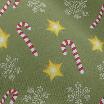Snowflakes And Candy Canes Chiffon