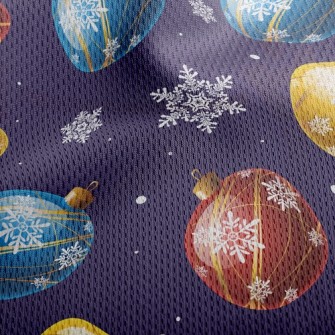 Christmas Glass Ball Athletic Mesh Flat Back