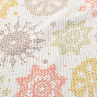 Snowflake Tile Illustration Birdseye Piqué