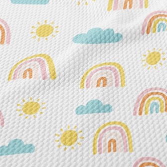 Sun Rainbow Cloud Birdseye Piqué