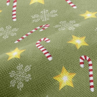 Snowflakes And Candy Canes Performance Linen