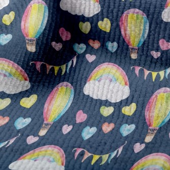 Watercolor Heart And Hot Air B Terry