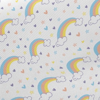 Rainbow Love Basket Sky Star Twill