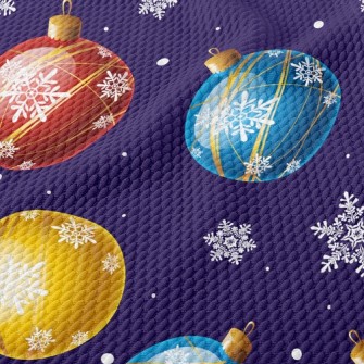 Christmas Glass Ball Birdseye Piqué