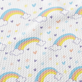 Rainbow Love Basket Sky Star Birdseye Piqué