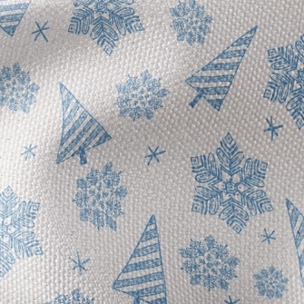 Christmas Tree Snowing Waterproof Canvas