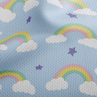 Cartoon Rainbow Athletic Mesh Flat Back
