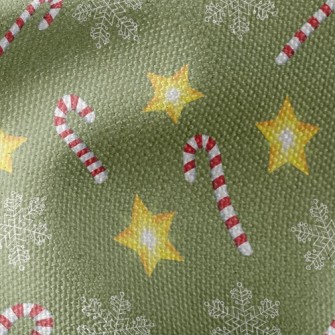Snowflakes And Candy Canes Waterproof Canvas