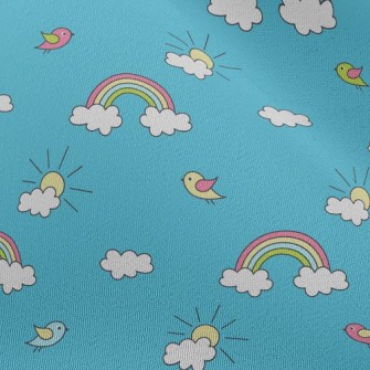 Sun Rainbow Bird Chiffon