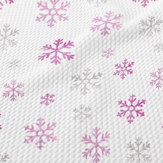 Soft Snowflakes Birdseye Piqué