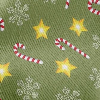 Snowflakes And Candy Canes Standard Corduroy