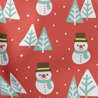 Serious Snowman Christmas Tree Stretch Ponte