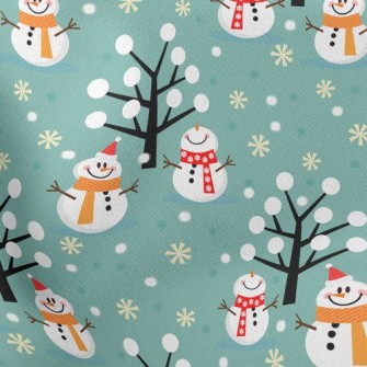 Snowman Friends Playing Stretch Ponte