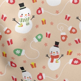 Happy Snowman Gift Stretch Ponte